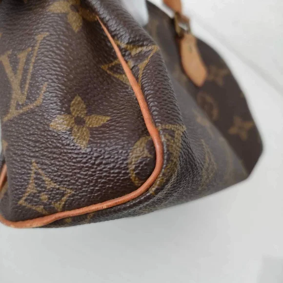 Louis Vuitton Monogram Mini Speedy Hand Bag Purse Old - Picture 13 of 16